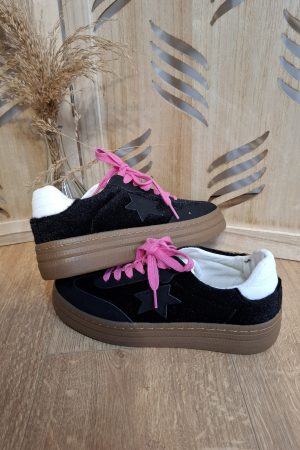 Basket roses et noires