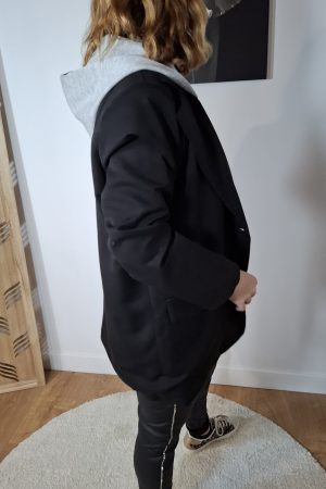 Blazer à capuche AMELIE noir