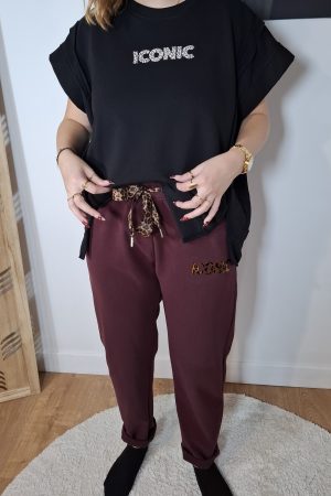 Jogging ICONIC bordeaux