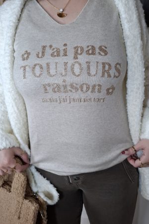 Top à manches longues J’AI PAS TOUJOURS RAISON