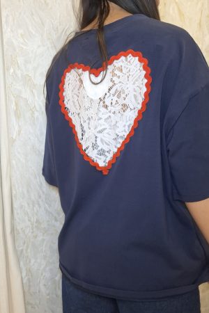 Tee-Shirt coeur marine