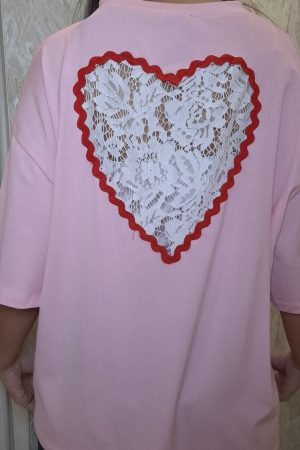 Tee-Shirt coeur rose