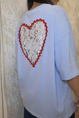 Tee-Shirt coeur bleu