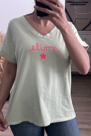 Tee-shirts Smile vert d’eau