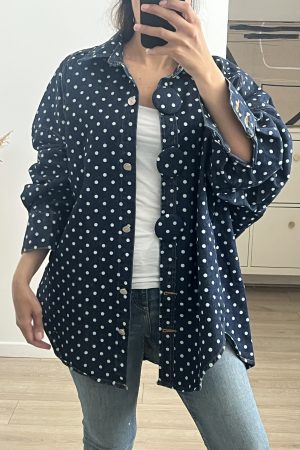 VESTE MOLY POIS FONCÉ