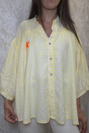 Top vichy jaune