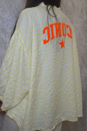 Top vichy jaune