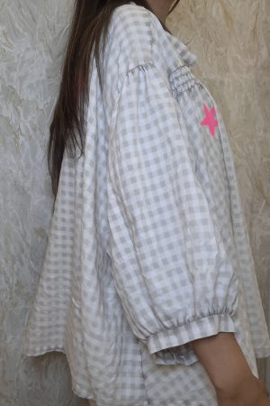 Top vichy beige