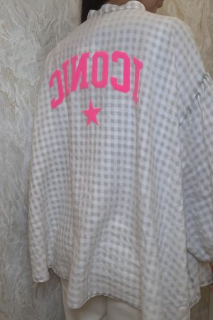 Top vichy beige