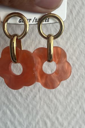 BOUCLE FLEURS ORANGE