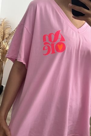 Tee-shirt Amor rose