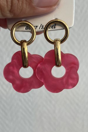 BOUCLE FLEURS FUSHIA