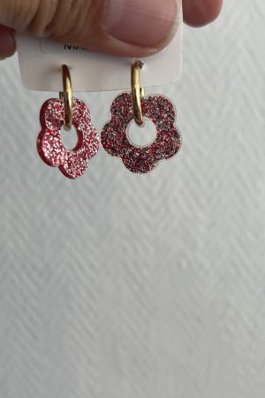BOUCLE FLEURS Rouge