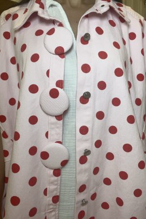 VESTE MOLY POIS ROUGE