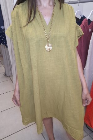 ROBE CHLOE VERT OLIVE
